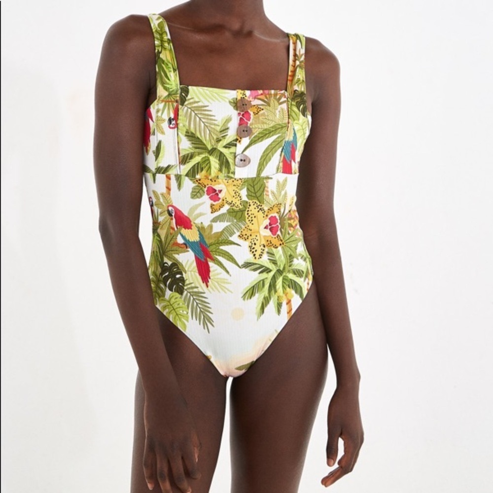 NWT FARM RIO hidden paradise one piece swimsuit